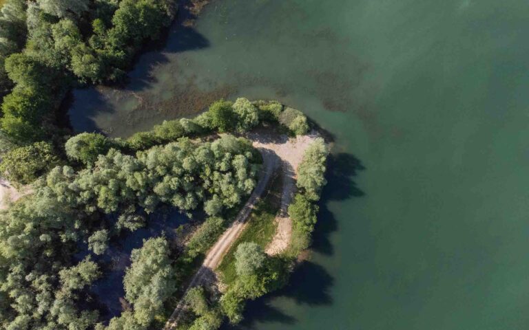vue drone poste 13 étang du tronc du chêne cap nature