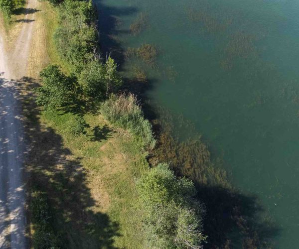 vue drone poste 16 étang tronc du chêne cap nature