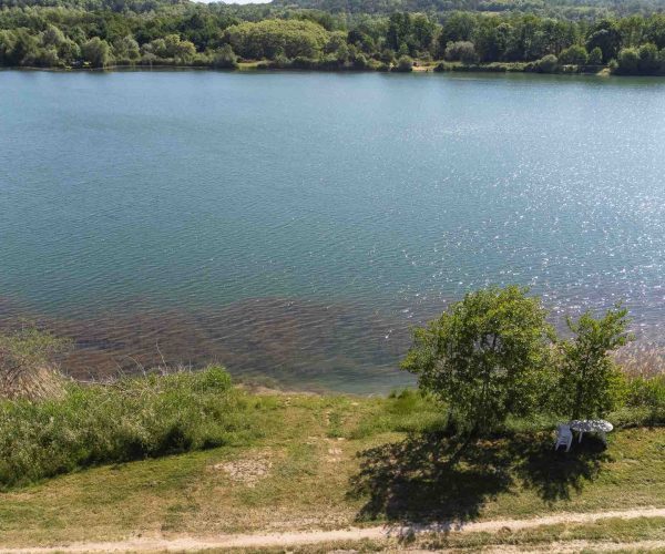 vue drone poste 4 étang du tronc du chêne cap nature