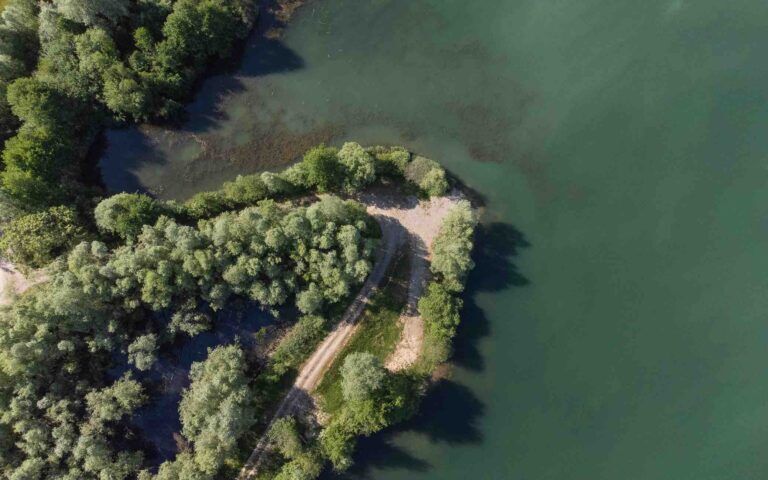 vue drone poste 13 étang du tronc du chêne cap nature