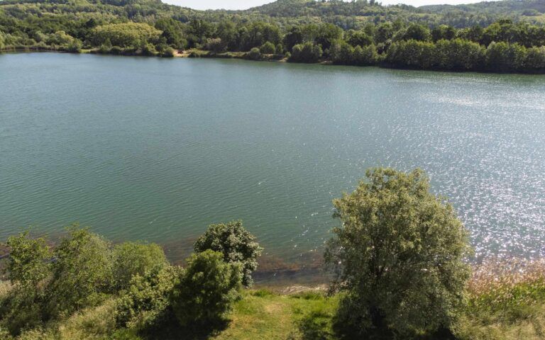 vue drone poste 2 etang du tronc du chene cap nature