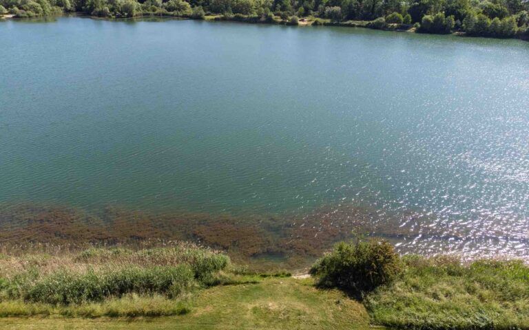 vue drone poste 3 étang du tronc du chene cap nature