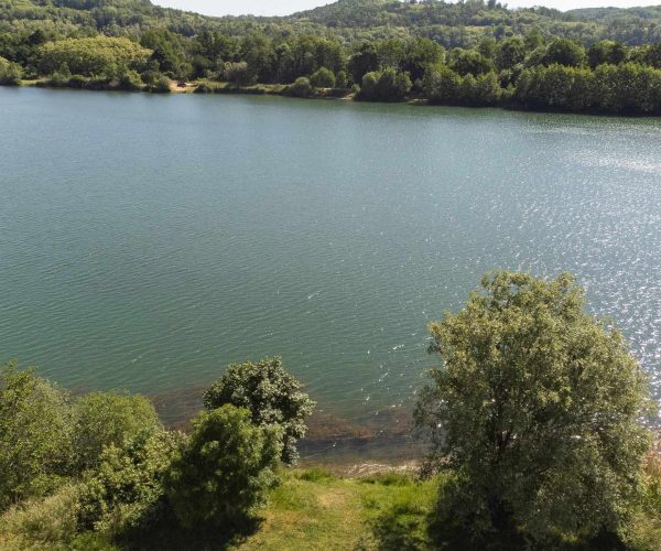 vue drone poste 2 etang du tronc du chene cap nature